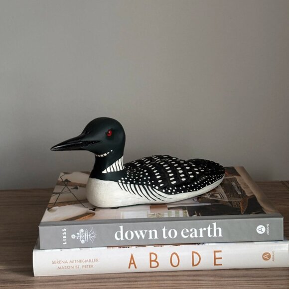 Vintage Hand Carved Wood Loon Decoy - Picture 1 of 5